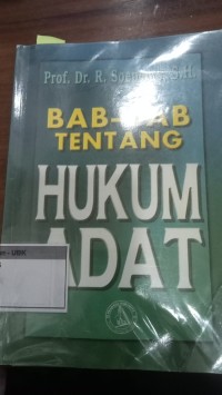 Image of Bab-Bab Tentang Hukum Adat