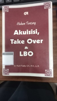 Image of Hukum Tentang Akuisisi, Take Over & LBO