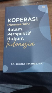 Image of Koperasi Nonsyariah dalam perspektif hukum Indonesia